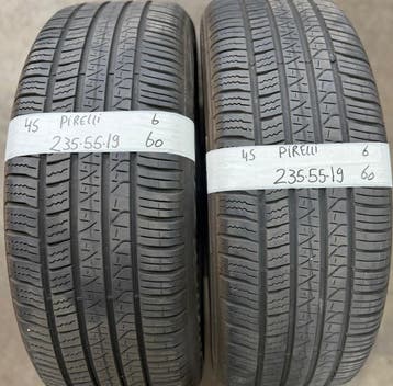 2x 235-55-19 Pirelli AllSeason 2x 6mm €60 Per Band 235 55 19, Auto-onderdelen, Banden en Velgen, Gebruikt, 235 mm, All Season
