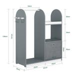 2dekans | SoBuy KMB40-HG Kindergarderobe 97x35x108 cm Grijs, Huis en Inrichting, Woonaccessoires | Kapstokken, Ophalen of Verzenden