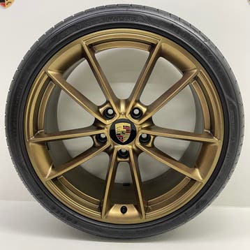 Porsche 992 20/21inch Carrera Classic Goud/Brons met banden, Auto-onderdelen, Banden en Velgen, Ophalen, Gebruikt, Banden en Velgen