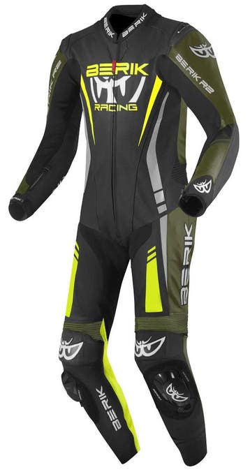 Berik Absolute GP Zwart Fluo Geel Groen 1-Delig Motorpak, Motoren, Kleding | Motorkleding, Nieuw met kaartje, Overall, Berik, Heren