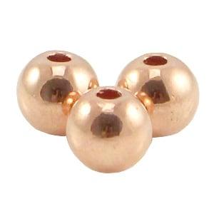 2 x DQ metaal kraal rond 6mm light Rosé gold (nikkelvrij), Ophalen of Verzenden, Nieuw, Kraal