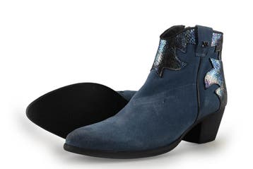 Lazamani Enkellaarzen in maat 41 Blauw, Lage of Enkellaarzen, Lazamani, Zo goed als nieuw, Verzenden