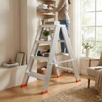 Werk Trap Aluminium 2x4 | Prof | Scherpe Prijs, Doe-het-zelf en Verbouw, Ladders en Trappen, Nieuw, Ophalen of Verzenden, Ladder