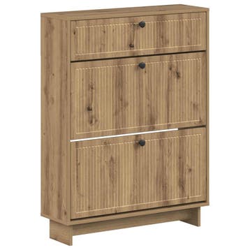 vidaXL Schoenenkast EDE 78 x 24 x 103 cm Bewerkt hout, Huis en Inrichting, Verzenden, Nieuw