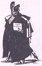 Berlijnse hoogleraar van de oorlog op spotprent (Lithos), Verzenden