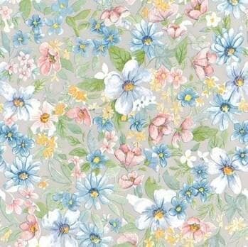 Plakfolie, plakplastic bloemen romantisch (45cm), Nieuw