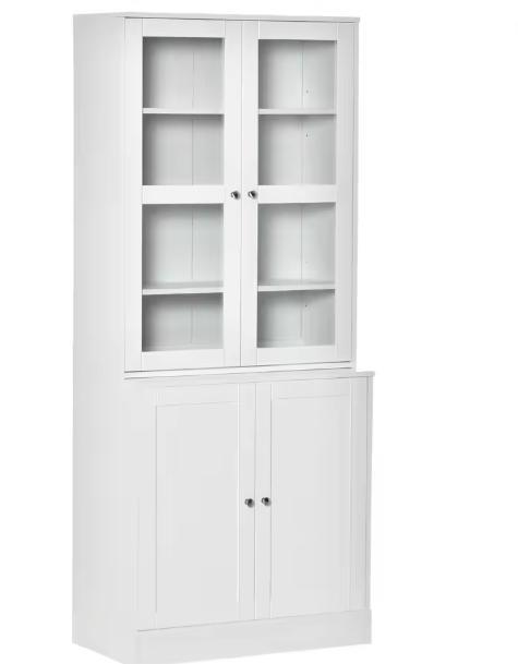 Moderne Vitrinekast met Verstelbare Planken 76x40x178,5 cm, Huis en Inrichting, Kasten | Boekenkasten, Nieuw, Verzenden