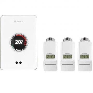 Bosch EasyControl set wit met 3 Smart thermostaten, Doe-het-zelf en Verbouw, Verwarming en Radiatoren, Verzenden, Nieuw