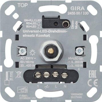 GIRA S3000 druk/draai Led Dimmer Universeel 245500, Ophalen of Verzenden, Nieuw