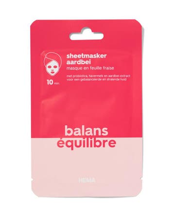 HEMA Sheetmasker balans aardbei, Verzenden, Nieuw