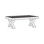 Salontafel T13-XM Alphen Oud Teakhout - salontafel, Huis en Inrichting, Tafels | Salontafels, Nieuw, Overige materialen