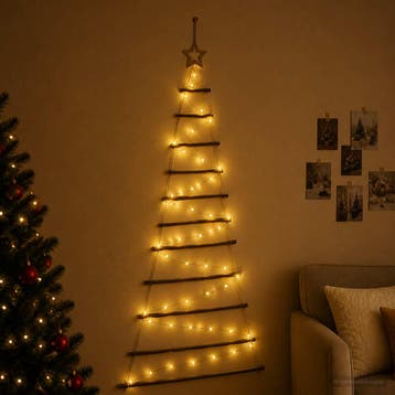 vidaXL Hangende Kerstboom 150 cm 80 LEDs Warmwit, Verzenden, Nieuw