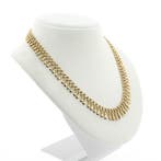 Gouden Cleopatra collier (Ketting), Sieraden, Tassen en Uiterlijk, Kettingen, Ophalen of Verzenden, Gebruikt, Overige kleuren