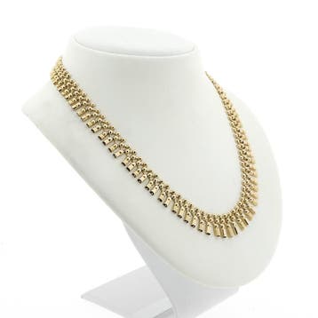 Gouden Cleopatra collier (Ketting), Ophalen of Verzenden, Gebruikt, Overige kleuren, Goud