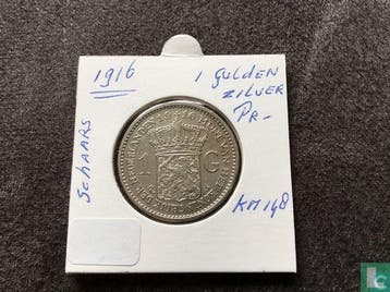 Nederland 1 gulden 1916, Postzegels en Munten, Munten | Nederland, Verzenden, Overige waardes, Losse munt, Goud