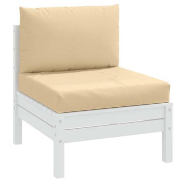 vidaXL Palletkussens 2 st stof gemêleerd beige, Verzenden, Nieuw, Beige