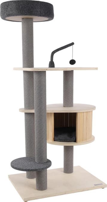Krabpaal Flamingo Kandis Grijs/Beige – Stijlvolle Krabpaa., Verzenden, Nieuw, Krabpaal
