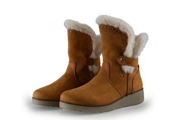 Skechers Enkellaarzen Meisjes in maat 35 Cognac, Verzenden, Jongen of Meisje, Schoenen, Skechers