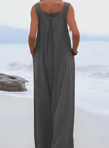 Zomerse Wijde Pijp Jumpsuit met Bretels - Casual en Comforta, Verzenden, Nieuw