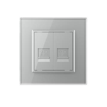 Livolo | Grijs | SR | Netwerk RJ45 Cat.6A | Dubbel, Ophalen of Verzenden, Nieuw