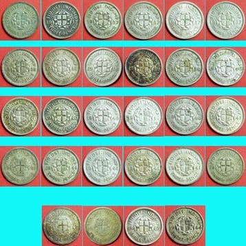 Verenigd Koninkrijk. George VI. 3 Pence 1937-1943 (28 coins)