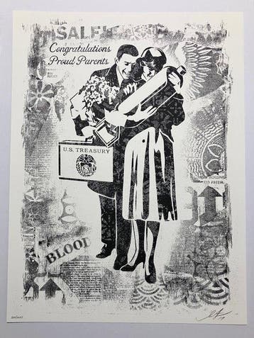 Shepard Fairey (OBEY) (1970) - Proud Parents - Stencil