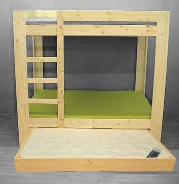 STAPELBED met onderbed 4 hoogtes-10 maten, Nieuw