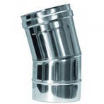 Enkelwandig rookkanaal RVS, bocht 15°,  Ø230, Ophalen of Verzenden, Nieuw