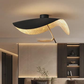 Moderne LED Plafondlamp Schotelvorm Goudkleurig Interieur -, Verzenden, Nieuw