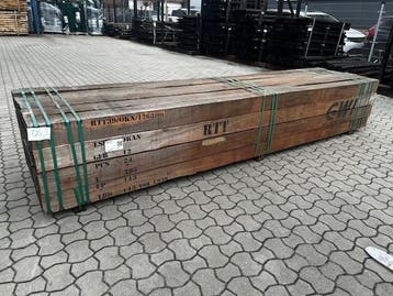 Okan hardhouten balken, Tuin en Terras, Nieuw, 250 cm of meer, Hardhout