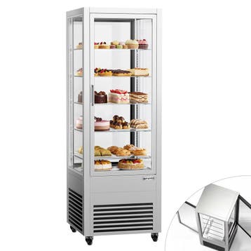 GGM Gastro | Panorama-koelvitrine - 440 liter - 675mm - |, Huis en Inrichting, Keuken | Potten en Pannen, Verzenden, Nieuw