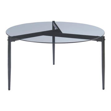 Salontafel Ulökantaa Ø80x40 cm grijs [en.casa], Verzenden, Nieuw