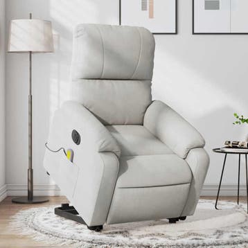 vidaXL Sta-op-massagestoel elektrisch microvezelstof, Verzenden, Nieuw