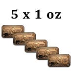 1 Troy Ounce - Koper .999 - 5 x 1 oz $100 US Benjamin