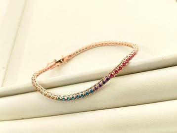 Zonder minimumprijs - Tennis armband Zilver