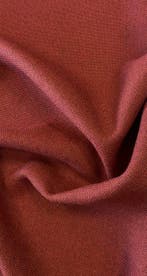Zachte, geweven stof gemengd met wol, warm baksteenrood met