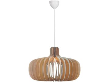 Nordlux Hazo 65 - Hanglamp - 2 lichtpunten - Hout Naturel, Huis en Inrichting, Lampen | Hanglampen, Verzenden, Nieuw