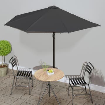 vidaXL Balkonparasol half met aluminium paal 300x155 cm, Verzenden, Nieuw, 3 tot 4 meter