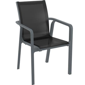 (MDK-107716) Aanbieding – Siesta Pacific Armchair | donke., Huis en Inrichting, Stoelen, Ophalen of Verzenden, Nieuw, Zwart