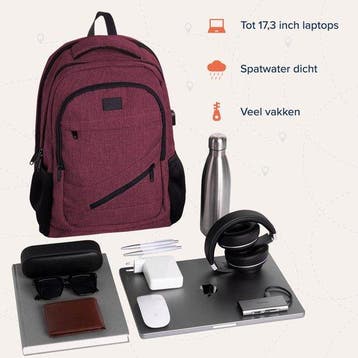 2dekans | TRVLMORE Rugzak met Levenslange - Rugtas met 17, Sieraden, Tassen en Uiterlijk, Tassen | Rugtassen, Ophalen of Verzenden