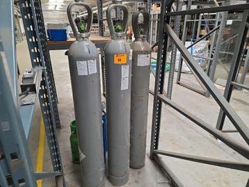 (7x) gasflessen Westfalen, Air liquide, Nieuw in verpakking