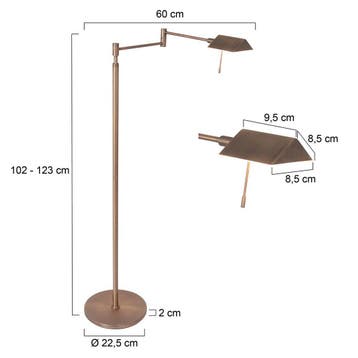 Steinhauer vloerlamp Retina 3083BR Internetretour, Ophalen, Nieuw, Overige materialen, Klassiek
