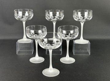 Avon - Champagneglas (6) - Kolibrie - Kristal - Champagne-