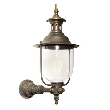 Bronzen buitenlamp Lindau staand L Buitenverlichting, Overige materialen, Verzenden, Wandlamp, Nieuw