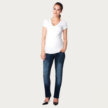 Noppies Zwangerschapsjeans Positiejeans Mena Recht Dark Ston, Verzenden, Nieuw