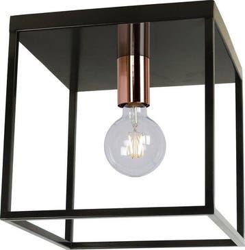 Lucide ARTHUR - Plafonnière (Plafondlamp) - 1xE27 - Zwart, Verzenden, Zo goed als nieuw, Metaal