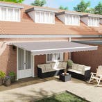 vidaXL Inklapbaar Zonnescherm Lichtgrijs 500 × 350 cm, Tuin en Terras, Zonneschermen, Verzenden, Nieuw