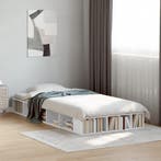 vidaXL Bedframe bewerkt hout wit 100x200 cm, Huis en Inrichting, Slaapkamer | Bedden, 100 cm, Eenpersoons, Verzenden, Wit