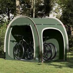 vidaXL Fietstent met dak met opslag Groen 218 x 156 x 180 cm, Verzenden, Nieuw
