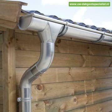 Complete zinken regengoot set: incl. bochten en buizen, Tuin en Terras, Ophalen of Verzenden, Nieuw